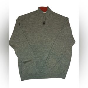 Men's Gray Half-Zip Sweater